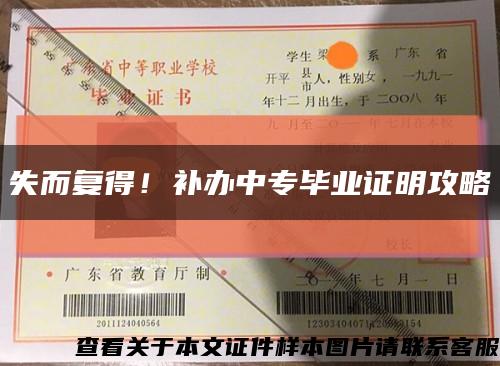失而复得！补办中专毕业证明攻略缩略图