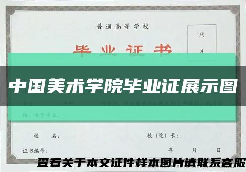 中国美术学院毕业证展示图缩略图