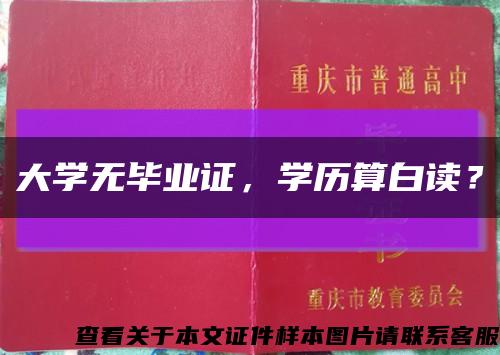 大学无毕业证，学历算白读？缩略图
