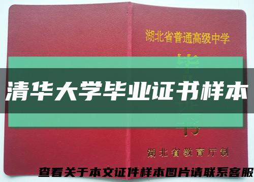 清华大学毕业证书样本缩略图