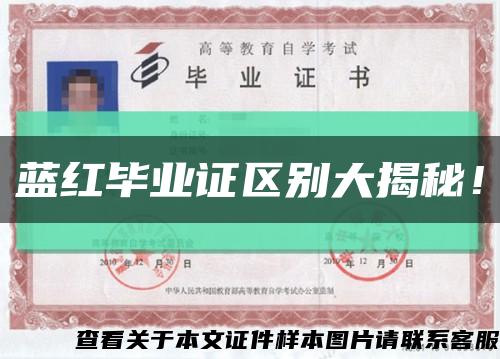 蓝红毕业证区别大揭秘！缩略图