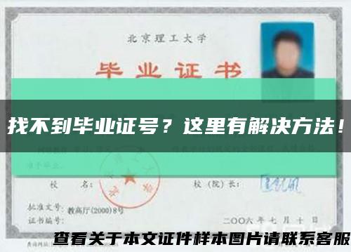 找不到毕业证号？这里有解决方法！缩略图