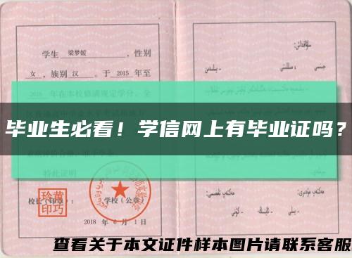 毕业生必看！学信网上有毕业证吗？缩略图