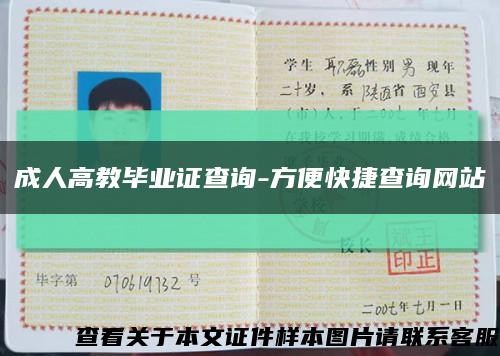 成人高教毕业证查询-方便快捷查询网站缩略图