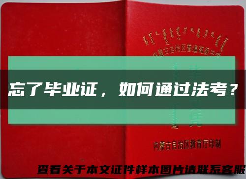 忘了毕业证，如何通过法考？缩略图
