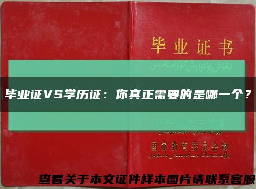 毕业证VS学历证：你真正需要的是哪一个？缩略图