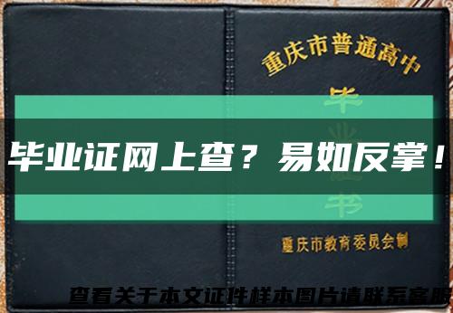 毕业证网上查？易如反掌！缩略图