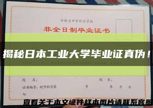 揭秘日本工业大学毕业证真伪！缩略图