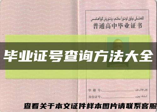 毕业证号查询方法大全缩略图