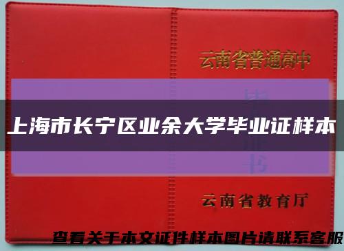 上海市长宁区业余大学毕业证样本缩略图