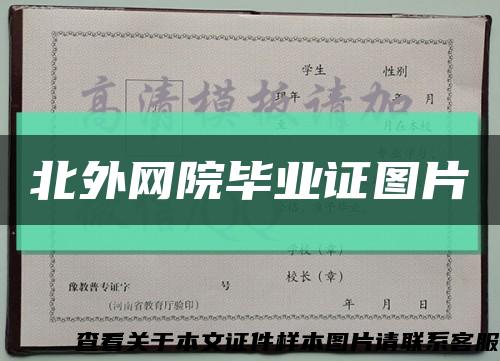 北外网院毕业证图片缩略图