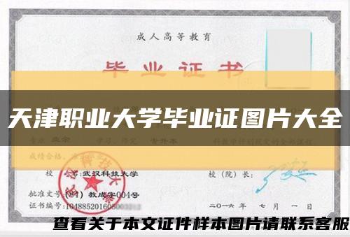 天津职业大学毕业证图片大全缩略图