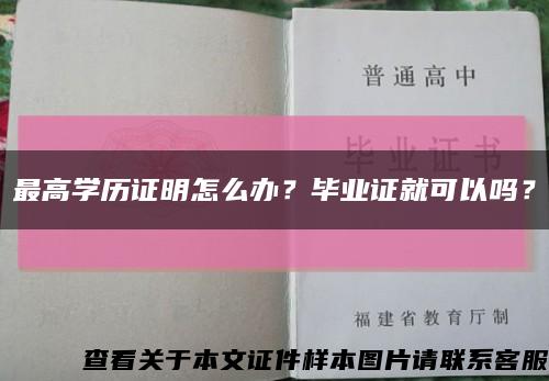 最高学历证明怎么办？毕业证就可以吗？缩略图