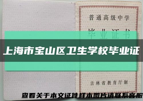 上海市宝山区卫生学校毕业证缩略图