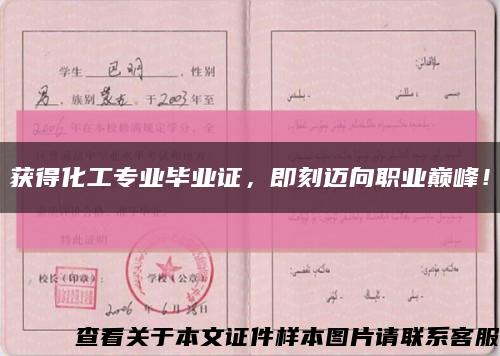 获得化工专业毕业证，即刻迈向职业巅峰！缩略图