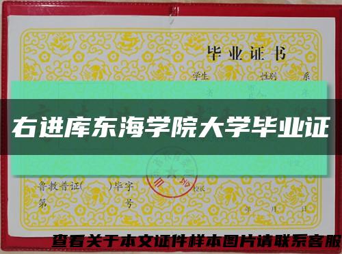 右进库东海学院大学毕业证缩略图