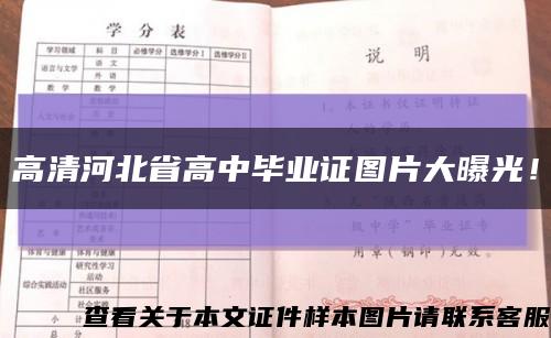 高清河北省高中毕业证图片大曝光！缩略图