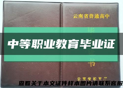 中等职业教育毕业证缩略图