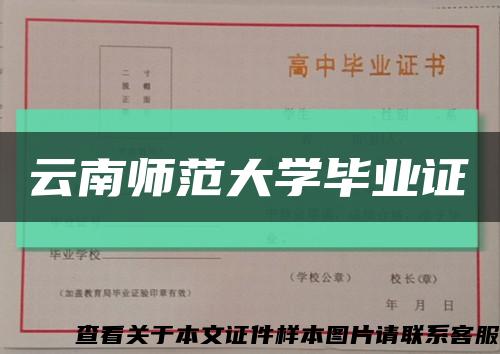 云南师范大学毕业证缩略图