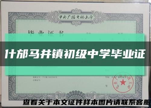 什邡马井镇初级中学毕业证缩略图
