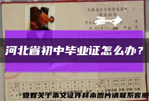 河北省初中毕业证怎么办？缩略图