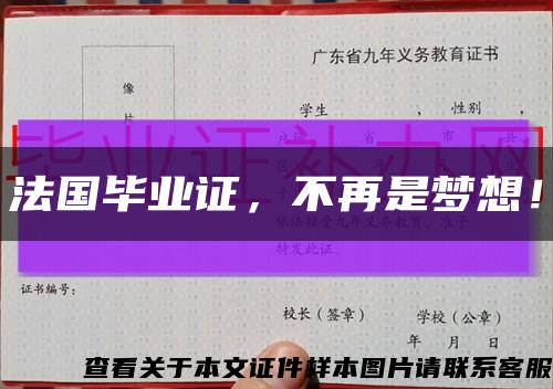 法国毕业证，不再是梦想！缩略图