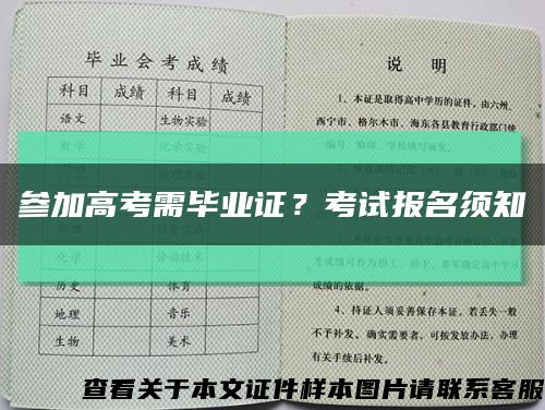 参加高考需毕业证？考试报名须知缩略图