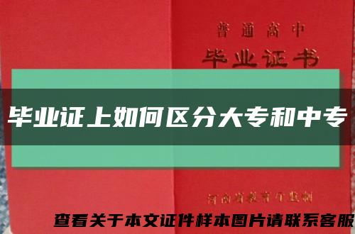 毕业证上如何区分大专和中专缩略图