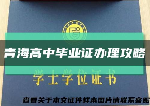 青海高中毕业证办理攻略缩略图