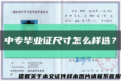 中专毕业证尺寸怎么样选？缩略图