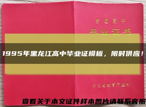 1995年黑龙江高中毕业证模板，限时供应！缩略图