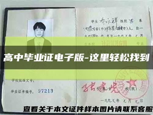 高中毕业证电子版-这里轻松找到缩略图