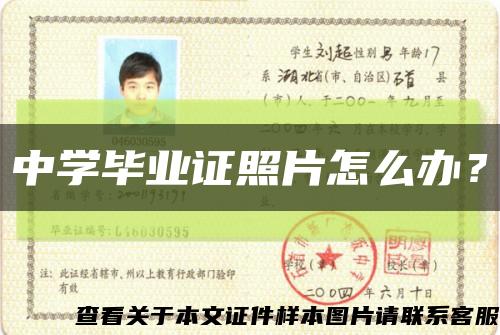 中学毕业证照片怎么办？缩略图