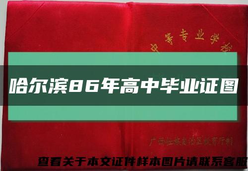 哈尔滨86年高中毕业证图缩略图