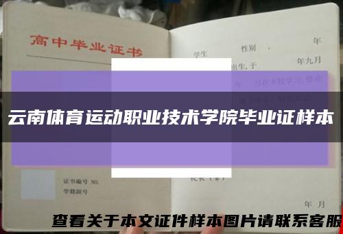 云南体育运动职业技术学院毕业证样本缩略图