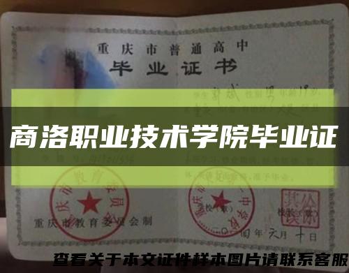 商洛职业技术学院毕业证缩略图