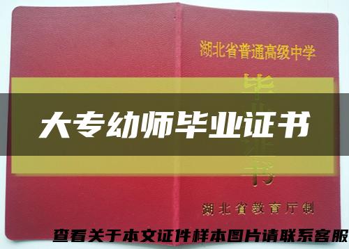 大专幼师毕业证书缩略图