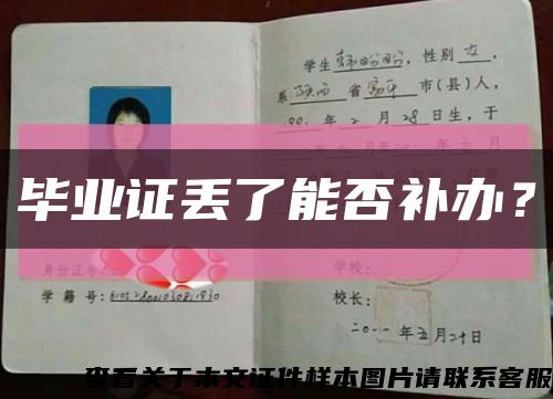 毕业证丢了能否补办？缩略图