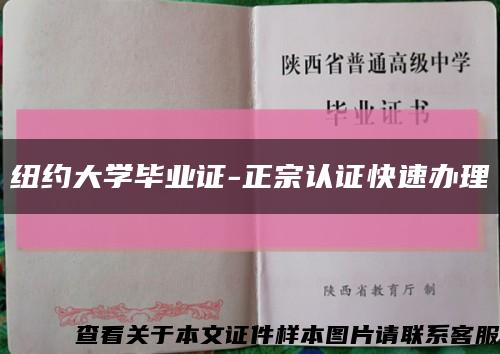 纽约大学毕业证-正宗认证快速办理缩略图