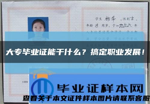 大专毕业证能干什么？搞定职业发展！缩略图