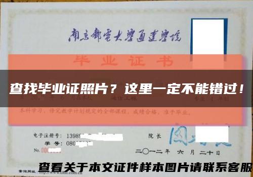 查找毕业证照片？这里一定不能错过！缩略图