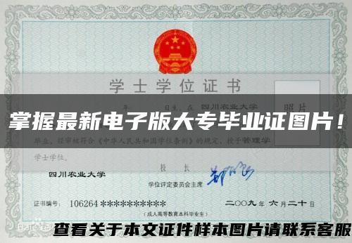 掌握最新电子版大专毕业证图片！缩略图