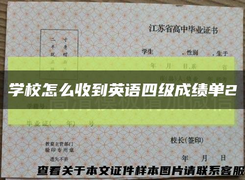 学校怎么收到英语四级成绩单2缩略图