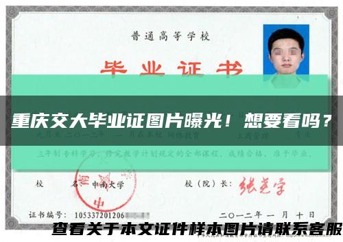 重庆交大毕业证图片曝光！想要看吗？缩略图