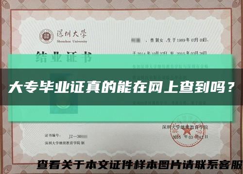 大专毕业证真的能在网上查到吗？缩略图