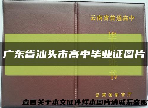 广东省汕头市高中毕业证图片缩略图