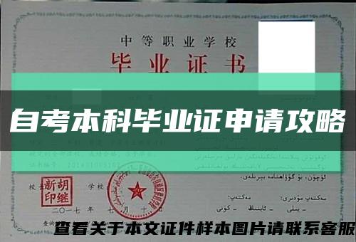 自考本科毕业证申请攻略缩略图