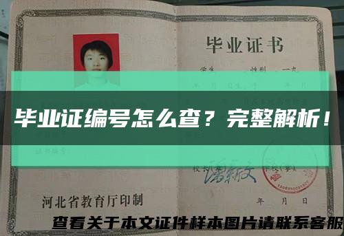 毕业证编号怎么查？完整解析！缩略图