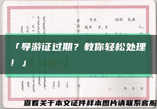 「导游证过期？教你轻松处理！」缩略图