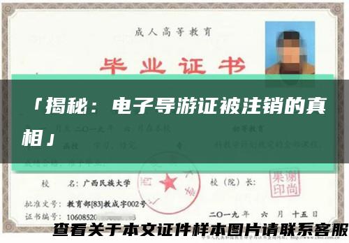 「揭秘：电子导游证被注销的真相」缩略图
